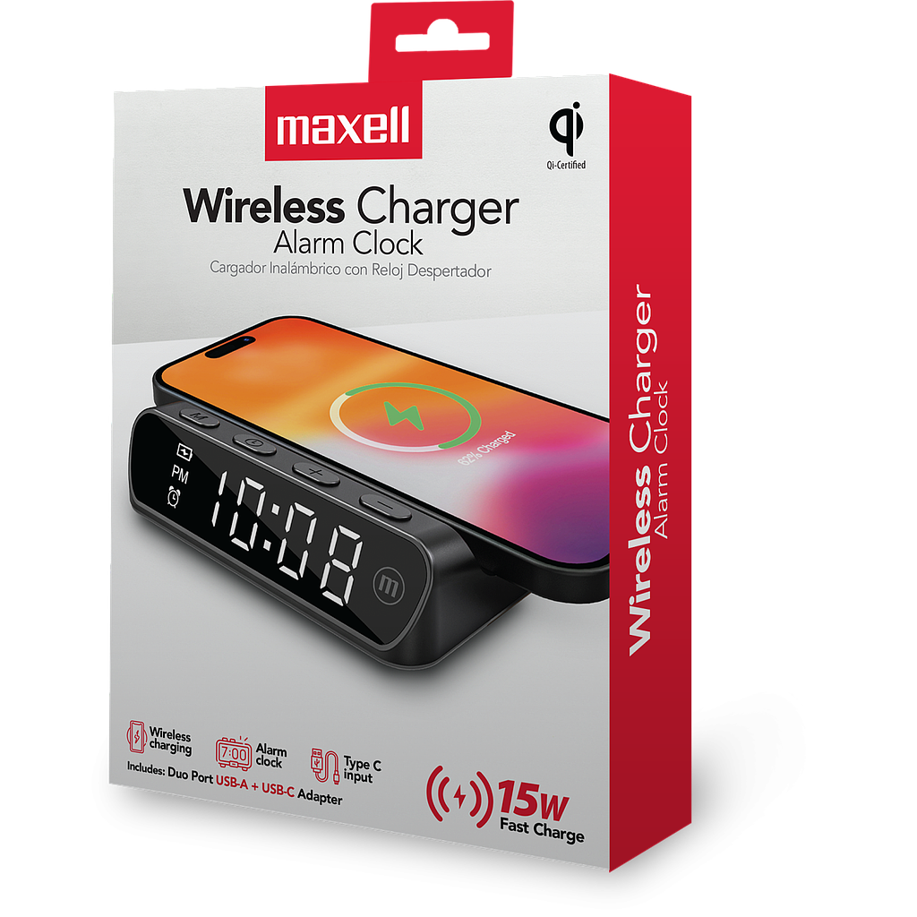 RELOJ/ALARMA/CARGADOR INALAMBRICO MAXELL