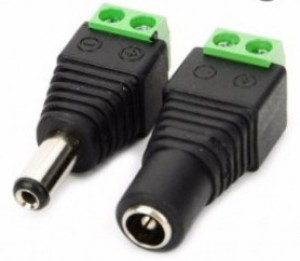 ADAPTADOR DE VOLTAJE MACHO - HEMBRA CON TERMINALES DE TORNILLO